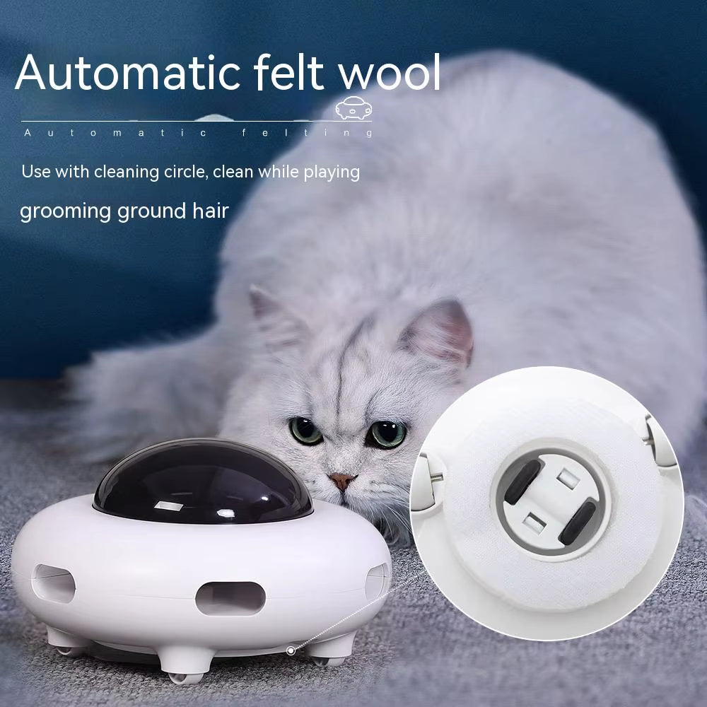 WhirlPlay UFO Teaser – Smart USB-Powered Feather Toy for Endless Cat Fun